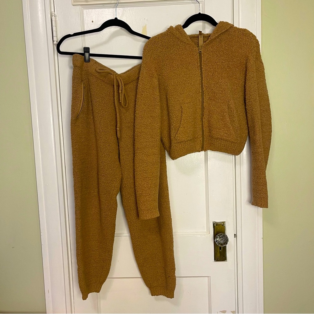 SKIMS cozy knit jogger and hoodie set